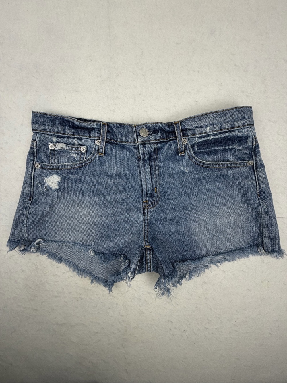 Gap 1969 Best Girlfriend Denim Cutoff Shorts Women’s 28 Distressed Raw‎ Hem